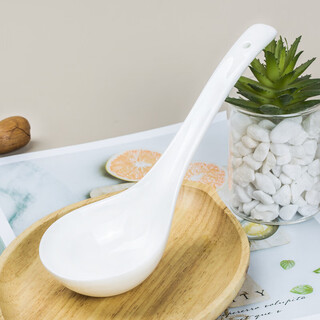 Sky top large ceramic spoon rice spoon bone china pure white household tableware mago 1 piece