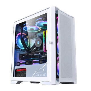 Wanjia organ black computer case desktop matx small case glass side transparent/support 240 water cooling/backline/usb3.0/independent power supply compartment/dustproof and easy to clean pure player white (matx motherboard/240 water cooling position)