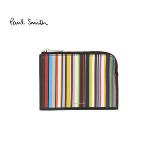 Paul smith luxury men's logo stripe zipper wallet color one size