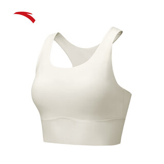 Anta (anta) guan xiaotong's same style sports vest women's new yoga pilates stable support underwear bra fitness wear australian rice white-1 xs (female 155)