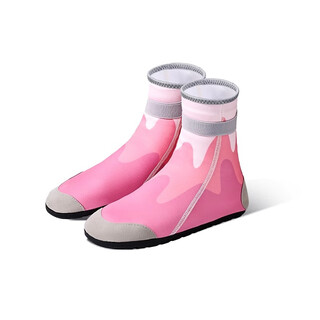 Tuban beach shoes, children's river tracing shoes, high-top ankle protection, boys and girls, beach swimming shoes, non-slip, anti-cut, water wading shoes, rose pink-high tube style, more sandproof, ankle protection 38-39