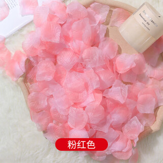 Magic bean shenghuo chinese valentine's day white simulated rose petals wedding decoration wedding hand sprinkled petals confession proposal romantic wedding room decoration pink 6 pack (600 pieces)