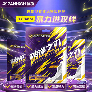 蟹羽破逆之刃羽毛球拍线高弹性耐打耐久控球精准打感扎实进攻型训练线 破逆之刃-强攻线【象牙白】1条