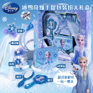 迪士尼（Disney）爱莎公主包包儿童玩具女童生日礼物6-12岁小女孩冰雪艾莎发饰梳子
