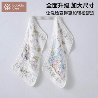 Bubble tree baby saliva towel baby burp and spit-up pad small long towel newborn bath towel six-layer cotton gauze towel