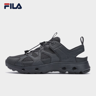 Fila wavy retro sandals for men 2025 summer new wave shoes, river shoes, casual sports shoes, caviar gray/black sand gray-gb 39