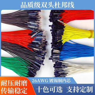 Dengshitang 1p double-ended pvc dupont cable, male to male, female to female, male to female, 10/20/30cm rehearsal cable, customizable shelled rehearsal cable, purple - male to female (1 piece) 0.2m