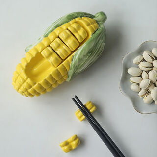 Oeing corn chopstick holder chopstick holder ceramic chopstick holder chopstick holder home hotel tableware public chopsticks chopstick holder chopstick pillow set corn