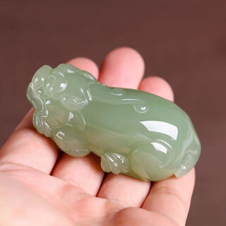 Dl 1998 xiu jade handle pieces and field color pixiu pendants for men and women, blue and white jade pendants for men and women