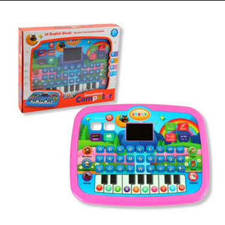 儿童英文平板早教机益智玩具学习机宝宝婴幼儿启蒙英语认知点读机 粉色平板学习机（带LED显示）