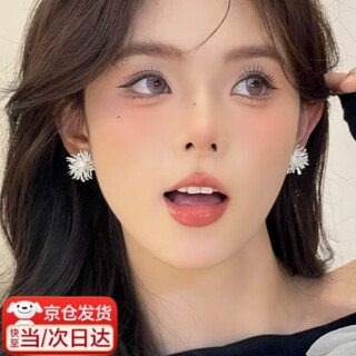 Lanshu (lanshu) 925 tremella needle fireworks earrings women's light luxury niche high-quality temperament earrings 2025 new hot style earrings silver fireworks earrings