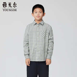 Youngor shirt boy 2025 autumn and winter long-sleeved shirt klrm115675qfa green klrm115675qfa 140 140/72