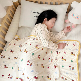 Customized class a cool knitted blanket baby cover kindergarten children nap blanket summer baby stroller small dachshund 120*150cm about 0.5kg