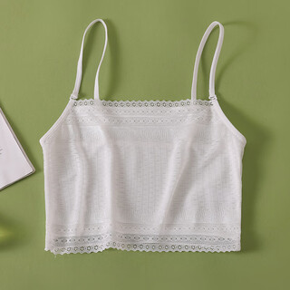 Fengli silk anti-tube small camisole style bottoming underwear black and white breast wrapped women white m