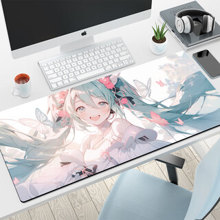 Juyingfeng mouse pad large office game e-sports fps smooth mat two-dimensional animation national style high-looking boys and girls high-end desk mat 800*300*2mm hatsune ufo
