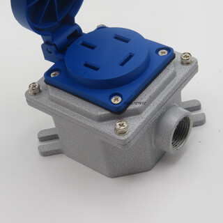 Industrial explosion-proof socket four holes 25a380v440v three-phase four-wire surface-mounted wall with bottom box anti-safety plug ex four holes 25a