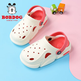 巴布豆新款女童软底防滑凉鞋夏季小女孩拖鞋2025儿童洞洞鞋 米_玫瑰粉 单层 28 -29码