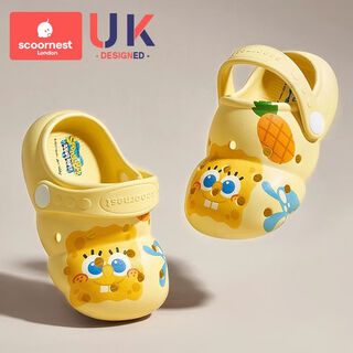 Scoornest children's crocs shoes baby slippers boys and girls summer sandals baotou toddlers bath non-slip soft bottom