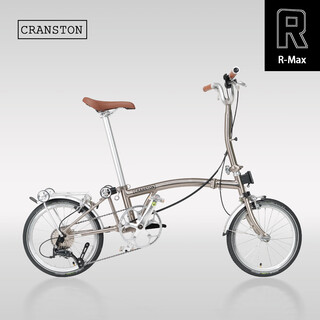 Cranstonr9 max tri-folding bicycle adult ultra-light portable urban retro 16-inch 9-speed commuter bicycle r9 max gun gray/m handlebar 9-speed 16-inch