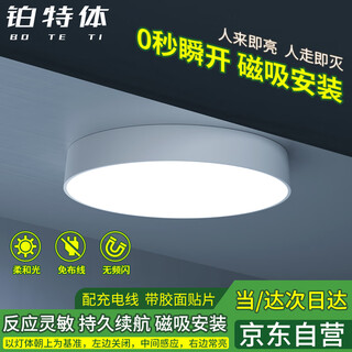 Platinum human body sensor lamp intelligent light control charging lamp magnetic work lamp 8.5cm white light