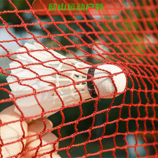 筏芯何健弓羽毛球网标准网室外户外简易折叠便携式网架网场地比赛网柱 2.1米*0.76米单包边PE绳