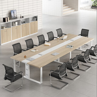 Conference table long table small simple modern office furniture long table training table negotiation table office desk and chair combination 2.8 meters * 1.2 meters