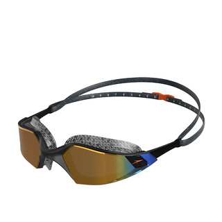 速比涛竞速泳镜无边框大视野男女通用高清防雾防水成人情侣款游泳镜 黑色/金色（镀膜）