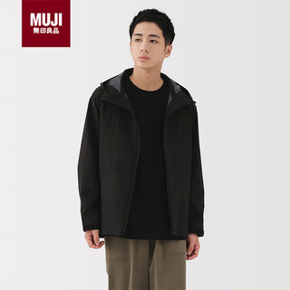 Muji men's waterproof hooded jacket men's coat autumn ad0x5a5a black 5a m