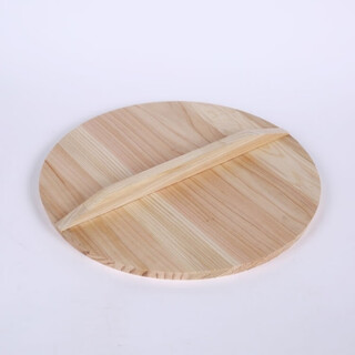 Meikejie household old-fashioned fir pot lid wok lid wood large pot lid solid wood pot lid water tank lid universal lid heat-resistant fir log diameter color 32 cm