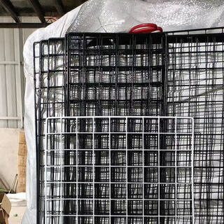 Wire mesh display rack mesh wall hanging hook decorative photo wall storage wire mesh black thick and small grid 30*50