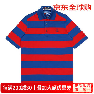 
PAUL/SHARK (Paul Shark) Men's Fashionable and Casual Polo Shirt, Cotton Lapel Short Sleeve Top, Big Brand Light Luxury Men's Clothing, Red and Blue Stripes [Wide Edition] E14P0121 683 M Size