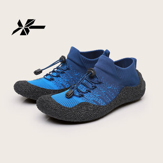 Yosoci diving shoes and socks, non-slip beach shoes, shoelaces, adult snorkeling socks, swimming upstream, anti-cut, non-slip, soft soles for men and women, blue 35-36