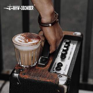 Mhw-3bomber bomber coffee glass australian white latte cup simple retro dirty coffee cup 200ml