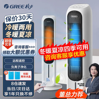 格力空调扇冷暖两用冷风扇家用移动制冷小空调降温冷风机电风扇立式加湿水冷塔扇 冷暖两用/负离子净化