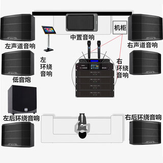 Philips (philips) 20,000 orders, no negative reviews, 10-inch home ktv audio set, professional high-power singing complete set of equipment, home theater karaoke machine karaoke amplifier speaker 1657 7.1 movie k set-club level enjoyment