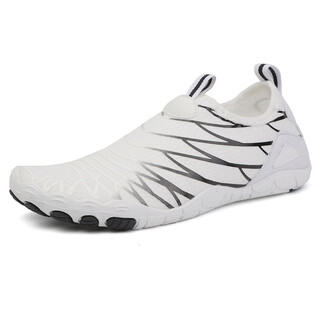 Zi jiafu outdoor sea and river shoes beach shoes swimming wading shoes quick-drying yoga shoes fitness snorkeling fishing men's and women's shoes white 36