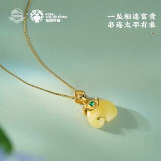 Potala palace beeswax auspicious elephant pendant for women, 925 silver necklace, fashionable clavicle chain, original design, birthday gift for girlfriend