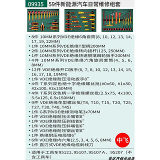 Shida ae9101 new energy insulation tool set distribution room car maintenance tools adjustable wrench screwdriver 09935/59 pieces new energy vehicle daily maintenance