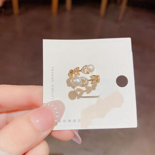 Dl 1998 valentine's day gift for fat donglai with the same style pearl ring outlet 18k gold french micro-paved open female micro-paved flower pearl ring (live mouth)