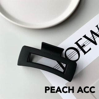 Barberry temperament frosted clip hairdress women's square large hairpin back of head hair clip fashion shark clip hair clip square clip black 1