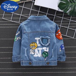 Disney boys denim jacket 2025 new children's clothing children's lapel long sleeve jacket baby spring and autumn denim jacket c212 spring denim jacket 150 cm