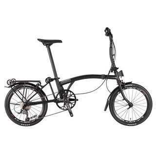 Cranston r20 three-fold adult ultra-light portable urban retro bicycle 20-inch 9-speed unisex folding bicycle r20 matte black/m handlebar 9-speed 20-inch