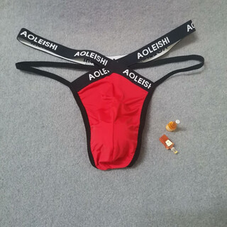 Banfishi's new men's low-waisted sexy and tempting swimming cloth, comfortable, breathable and cool thong men's underwear, red, one size fits all (90 pieces per 155jin jin is equal to 0.5kg)