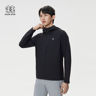 Kolon sport/kolon outdoor knitted jacket men's contact cool sun protection upf50+ cold black jacket lhjk5an003-bk black l 175/96a