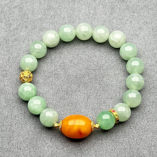Adrius luxury high-end jade bracelet women's single circle old beeswax a-grade jade bracelet design retro jade bracelet a-grade jade bracelet + certificate