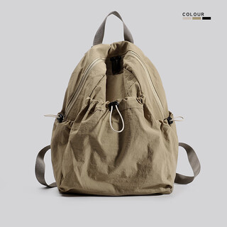 Travel lightweight men's backpack 2025 new korean style casual waterproof backpack school bag for high school girls khaki