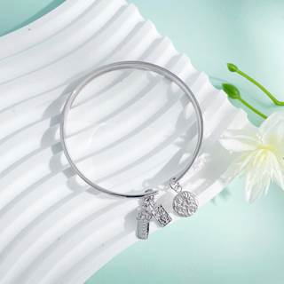 Pt950 platinum bracelet with solid opening to attract wealth and sign yellow god of wealth crushed ice bracelet as a gift for women without invoicing 56# weight about 32.1g