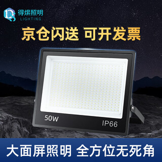 Deyan led floodlight outdoor lighting waterproof outdoor spotlight industrial lighting high power factory street light 50w-white light high brightness model