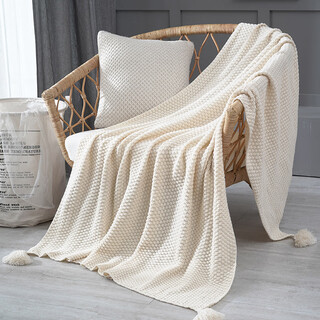 Oluoxun customized lullabybaby baby knitted blanket newborn baby nap blanket sofa blanket shawl blanket off-white 70x100cm