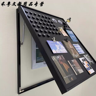 Oimg magnetic blackboard meter box cover ugly artifact distribution box cover decorative painting without punching new refrigerator magnet display board double border model with hydraulic rod * can be opened magnetic strip aluminum alloy 60x50 inner diameter 55*45 (excluding decoration)